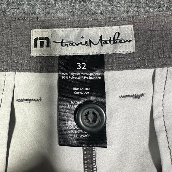 Travis Mathew Shorts Mens 32 Gray Stretch Flat Front Pockets Golf - Picture 5 of 7